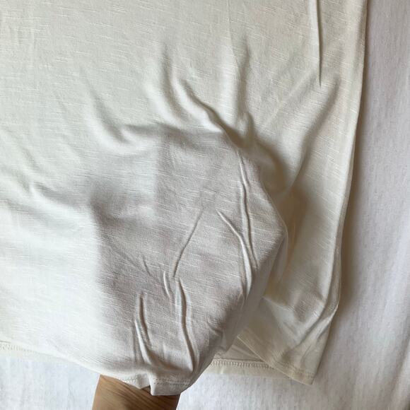 Knox Rose Women Blouse size XS White ShortSleeve Lace Sleeve V-neck Basic - Picture 6 of 9